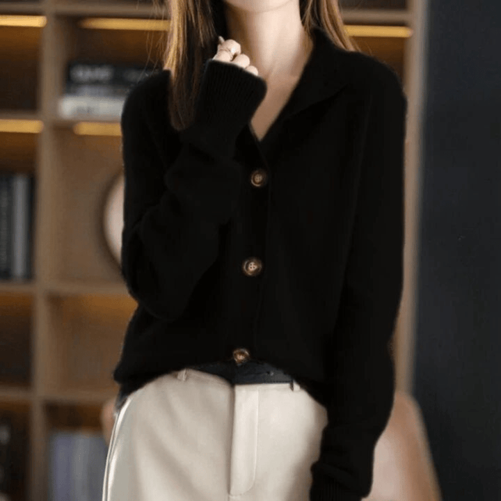 Button-Up Knit Cardigan - Leticia