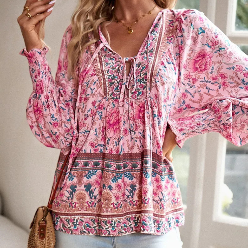 Modieuze Blouse met Bloemenprint voor Dames - Valerie