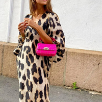 Loose-Fit Leopard Print Dress - Selena