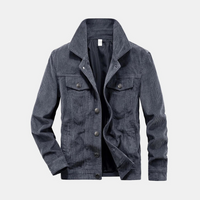 Comfortable Gray Corduroy Jacket - Rover