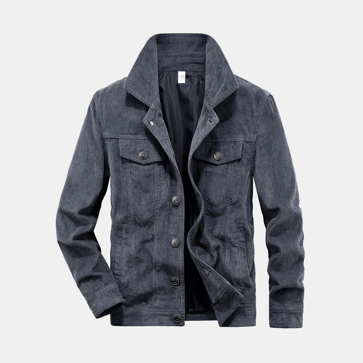 Comfortable Gray Corduroy Jacket - Rover