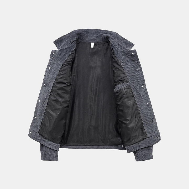 Comfortable Gray Corduroy Jacket - Rover