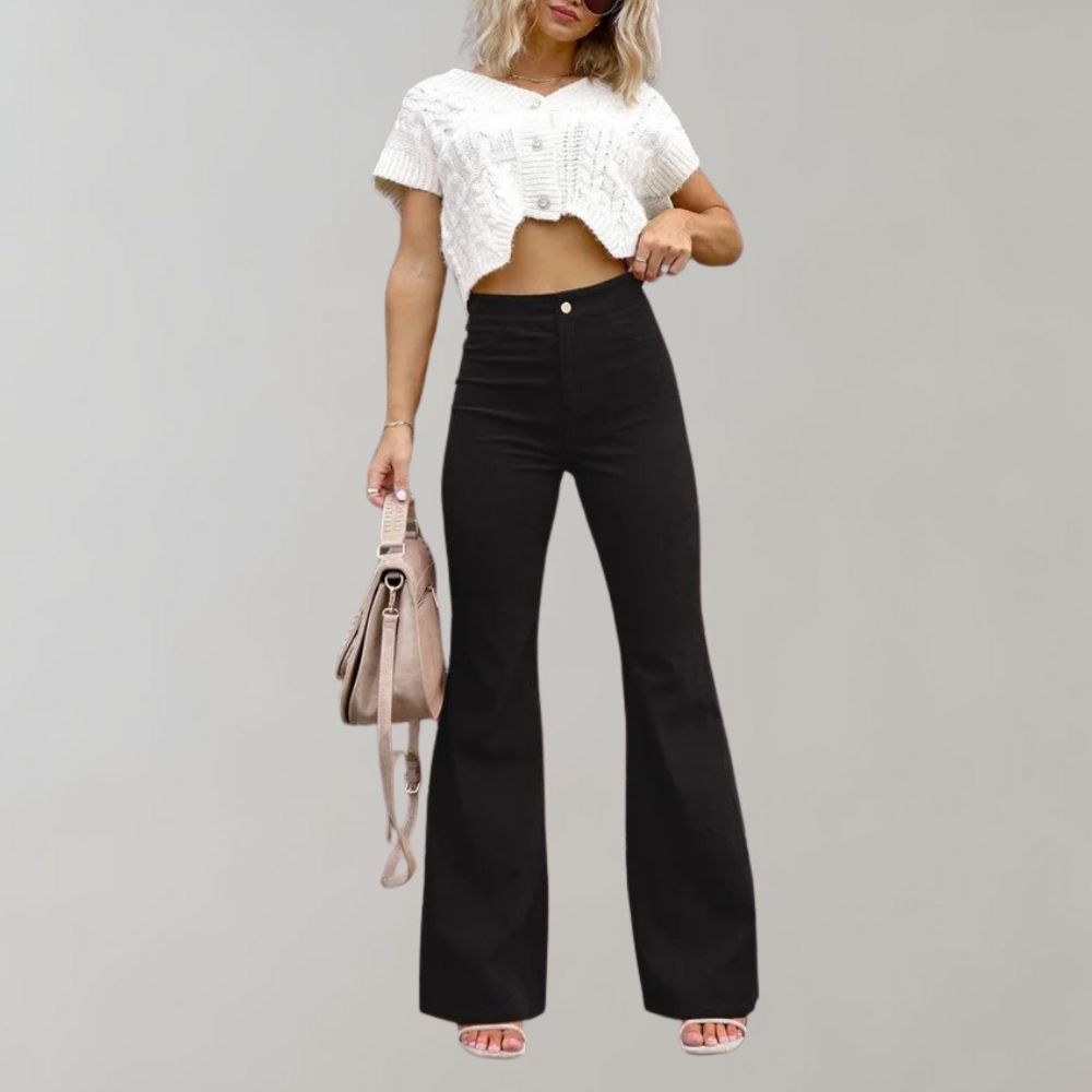Trendy Corduroy Uitlopende Broek - Valerie