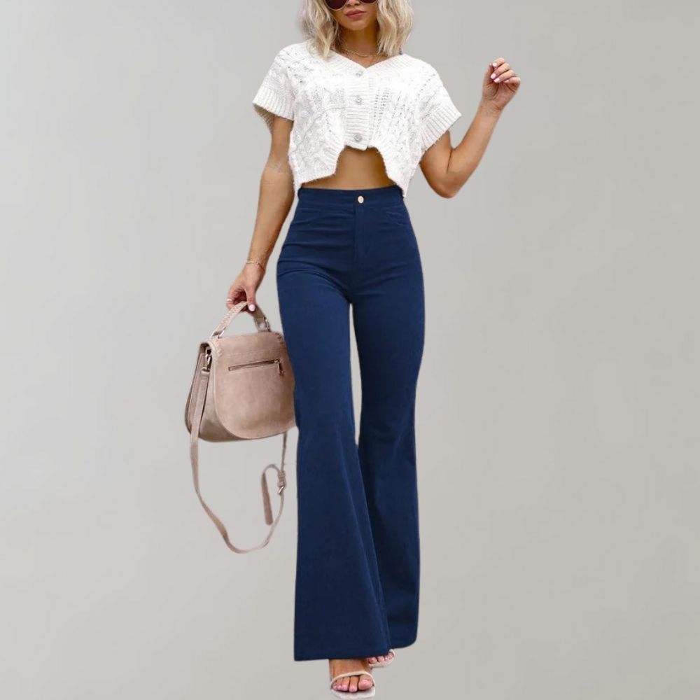 Trendy Corduroy Uitlopende Broek - Valerie