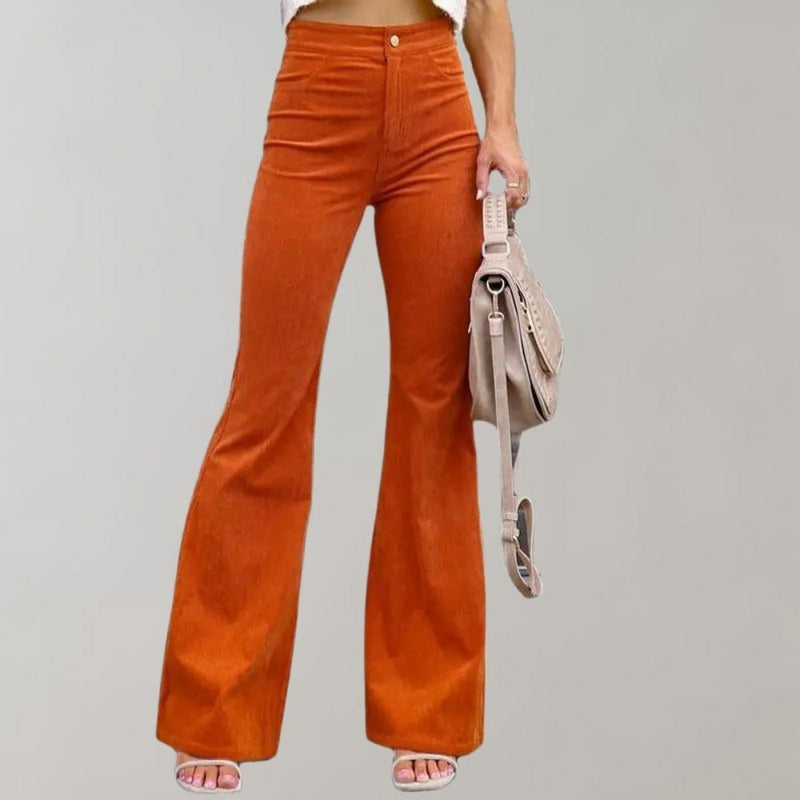 Trendy Corduroy Uitlopende Broek - Valerie