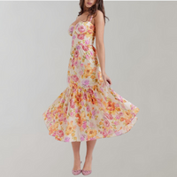 Floral Flared Midi Dress – Mireille