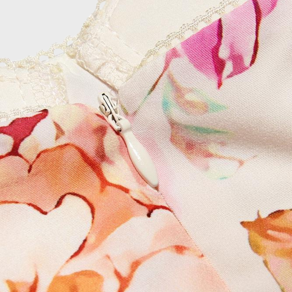 Floral Flared Midi Dress – Mireille