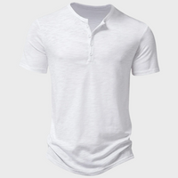 Casual Men's T-Shirt with Henley Collar - Cody
