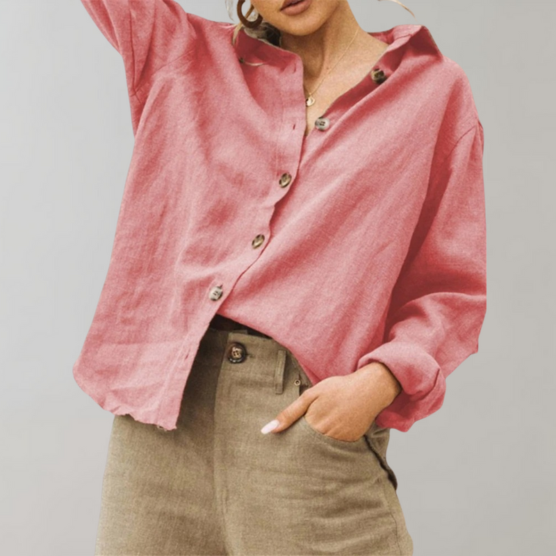 Casual Damesblouse met Knoopsluiting – Noëlle