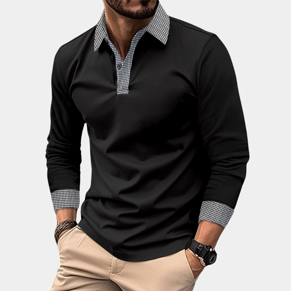 Casual Herenpolo met Lange Mouwen - Finn