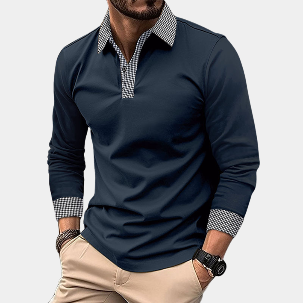 Casual Herenpolo met Lange Mouwen - Finn