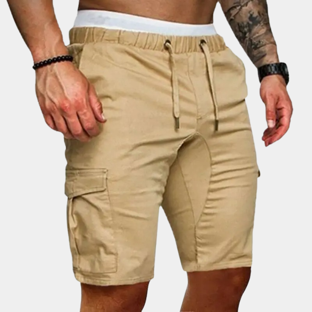 Men's Shorts with Elastic Waist and Side Pockets – Brennan