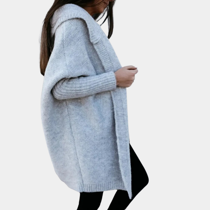 Knitted Women's Cardigan with Hood – Mireille