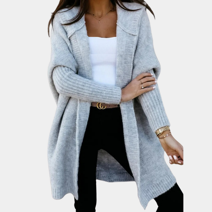 Knitted Women's Cardigan with Hood – Mireille