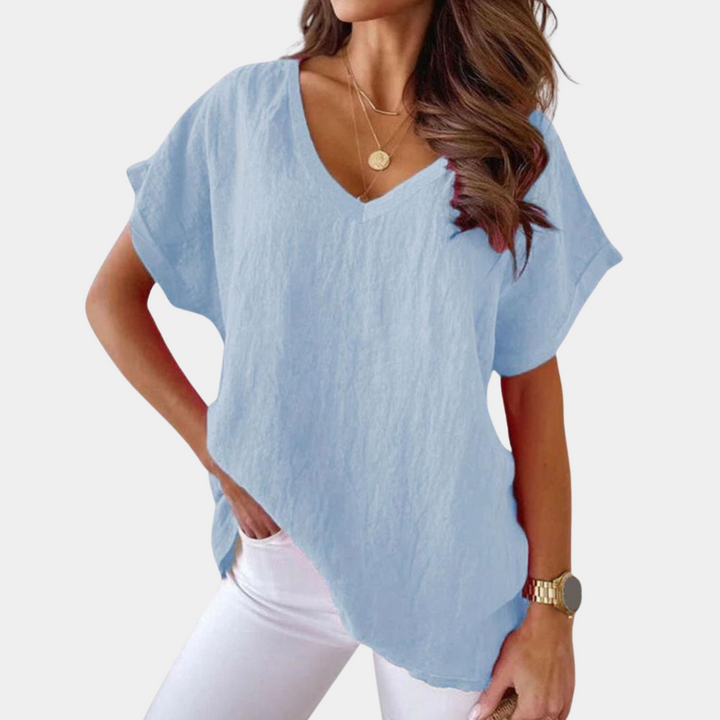 Casual Women's V-Neck T-Shirt – Yuna