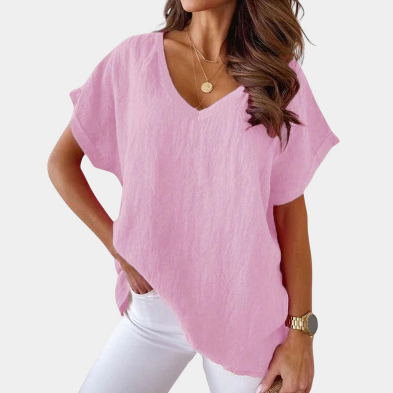 Casual Women's V-Neck T-Shirt – Yuna