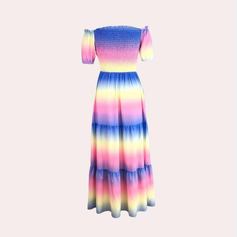 Off-Shoulder Layered Summer Dress – Noémie