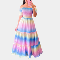Off-Shoulder Layered Summer Dress – Noémie