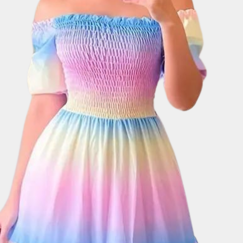 Off-Shoulder Layered Summer Dress – Noémie