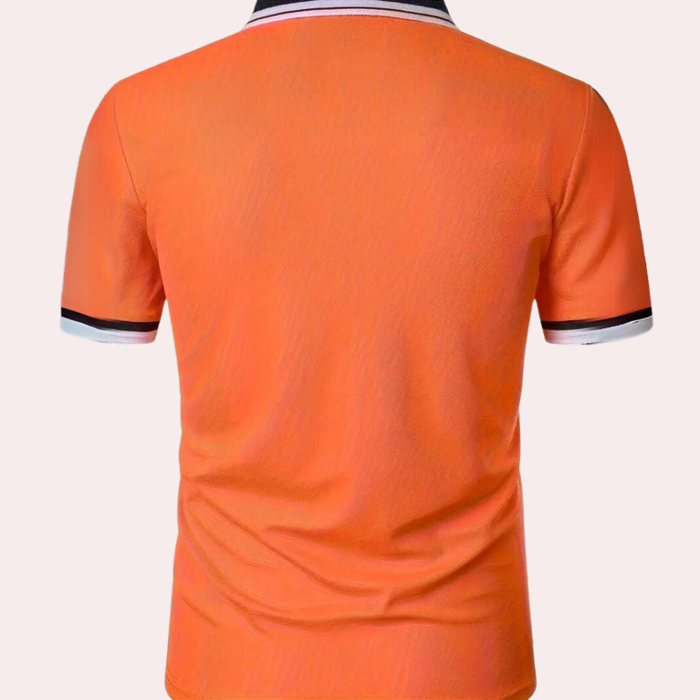Stylowa pomarańczowa męska koszulka polo - Jules