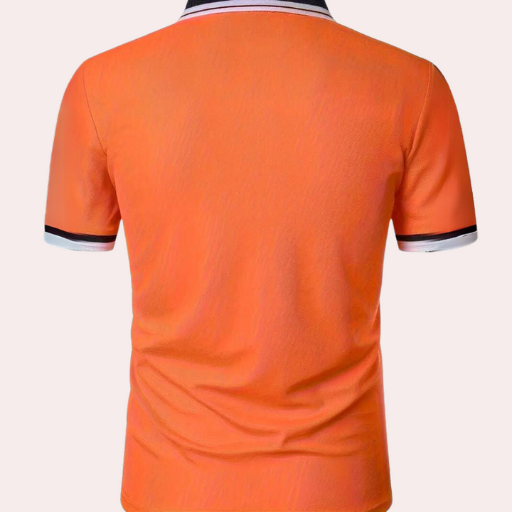 Stylowa pomarańczowa męska koszulka polo - Jules