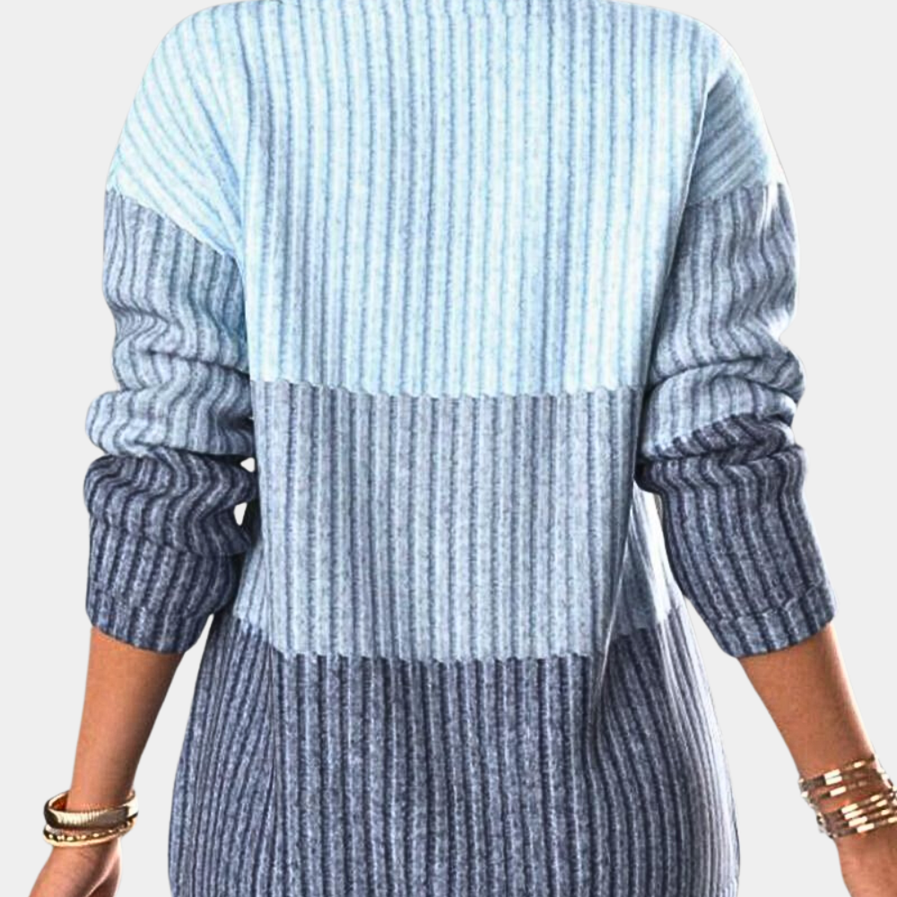 Warm Women's Sweater with Zipper - Lina