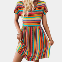 Striped Summer Dress of Soft Fabric – Linae