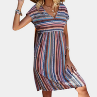 Striped Summer Dress of Soft Fabric – Linae
