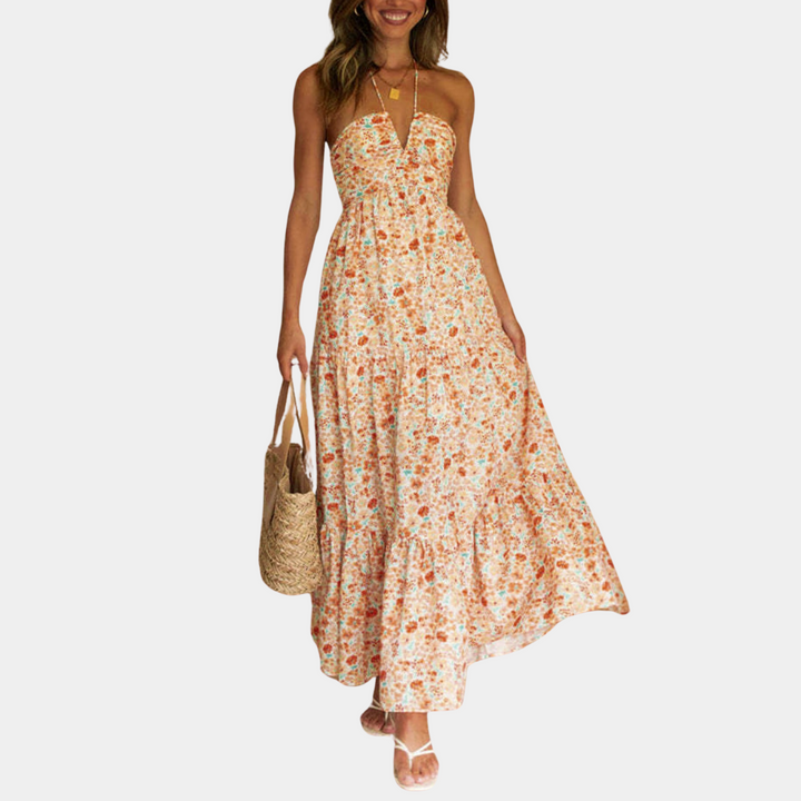 Long Summer Dress with Halter Neck – Soraya