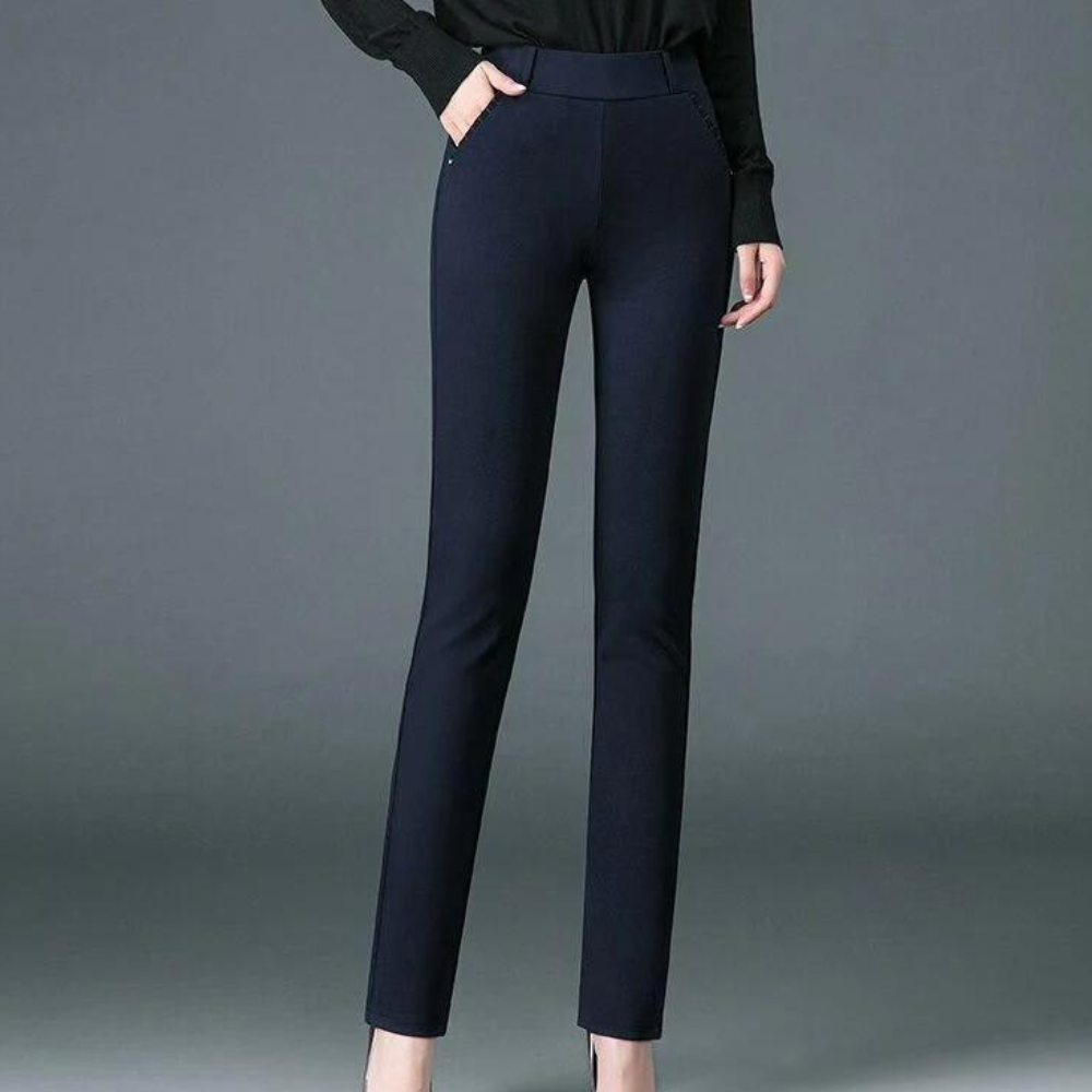 Straight Women's Pants with Timeless Design - Celeste