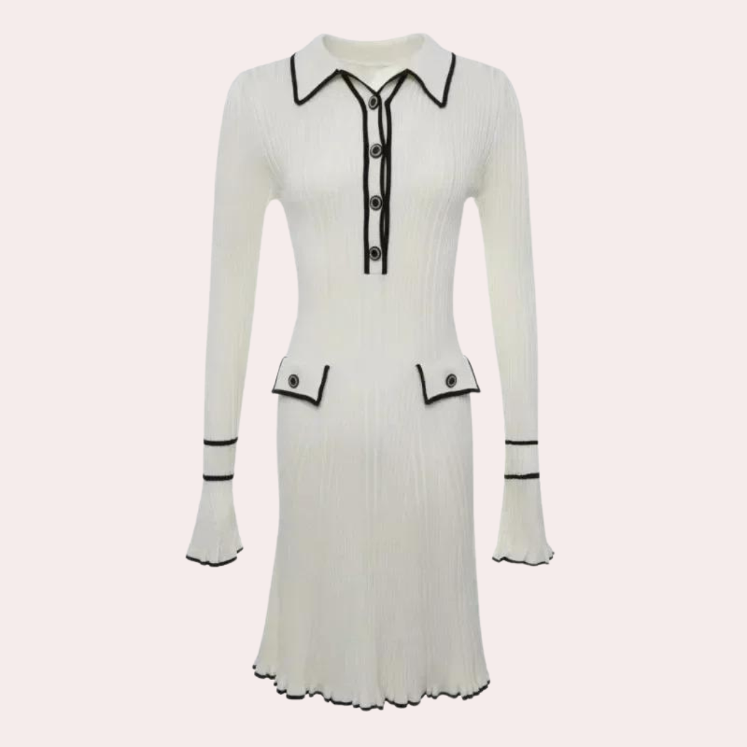 Stylish Long-Sleeve Dress - Lina