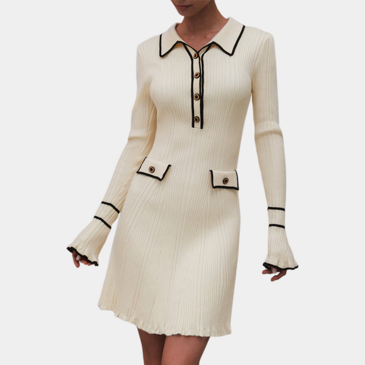 Stylish Long-Sleeve Dress - Lina