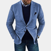 Casual Men's Jacket with Buttons - Mason