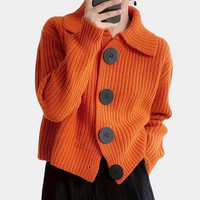 Trendy Orange Women's Cardigan - Romy
