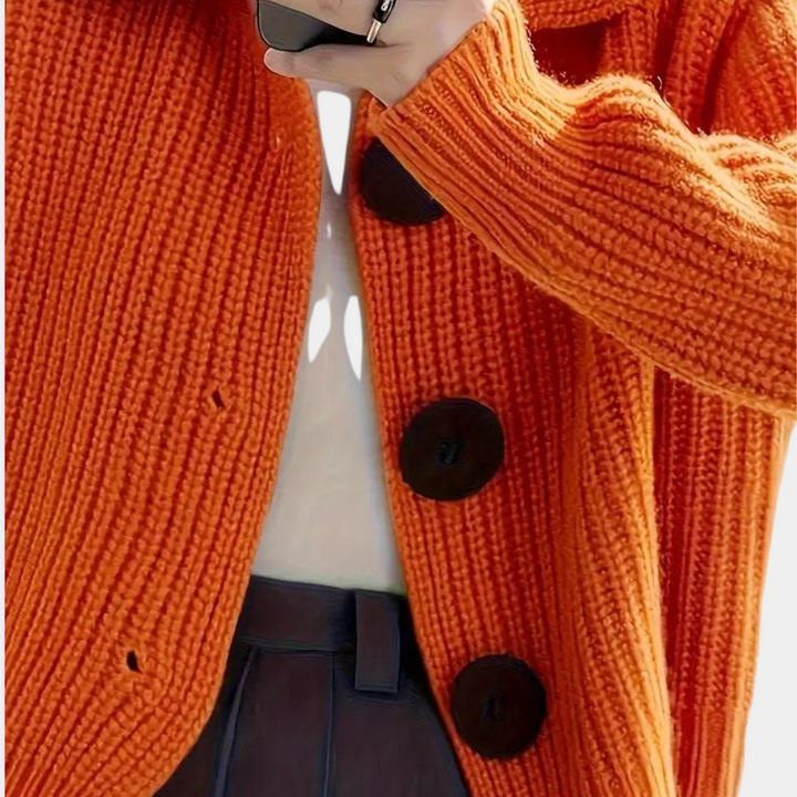 Trendy Orange Women's Cardigan - Romy