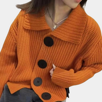 Trendy Orange Women's Cardigan - Romy