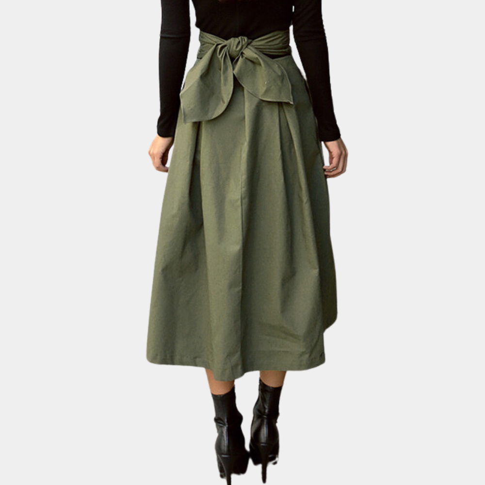 High-Waist Rok met Strikdetail - Elina