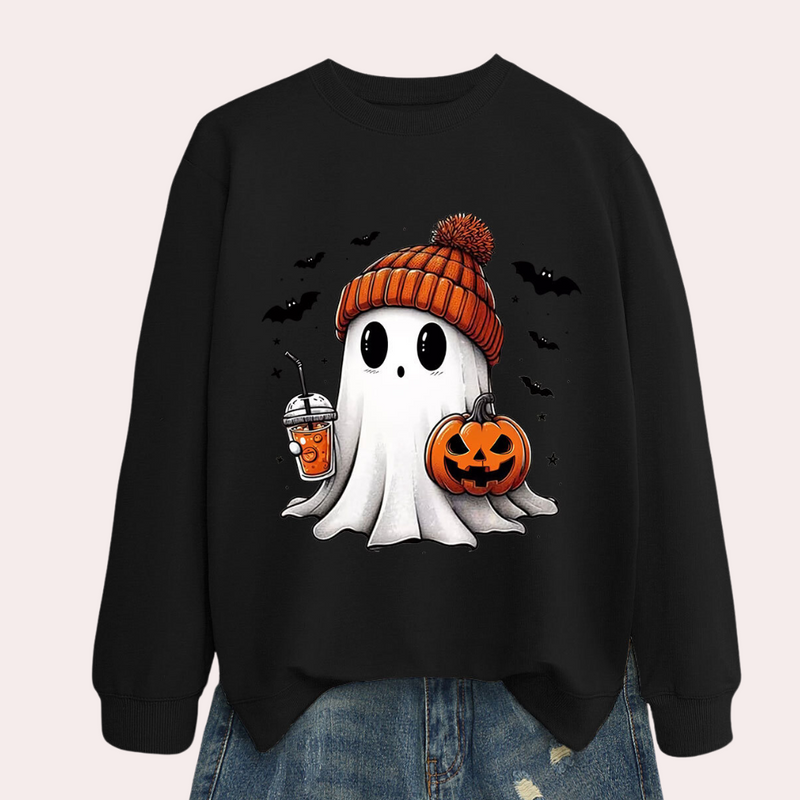 Damska bluza na Halloween z nadrukiem ducha – Liora
