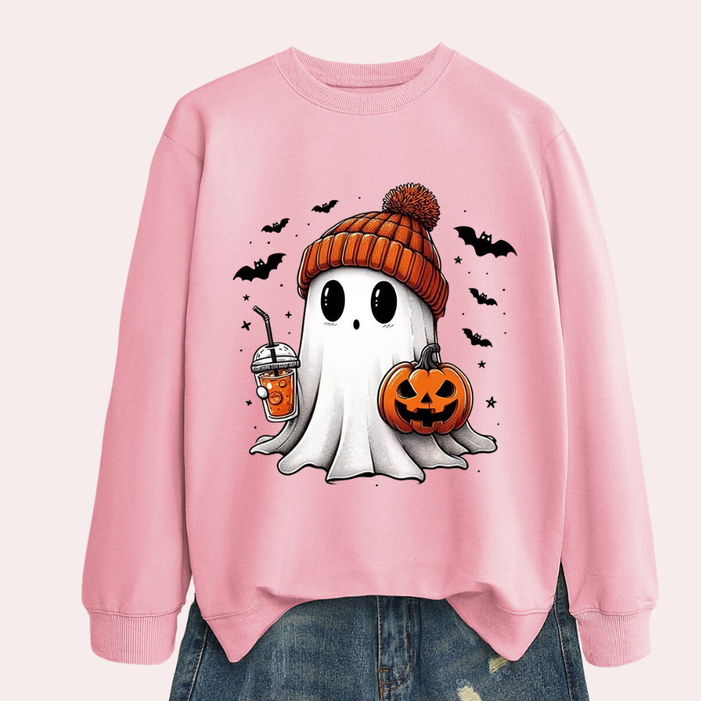 Damska bluza na Halloween z nadrukiem ducha – Liora