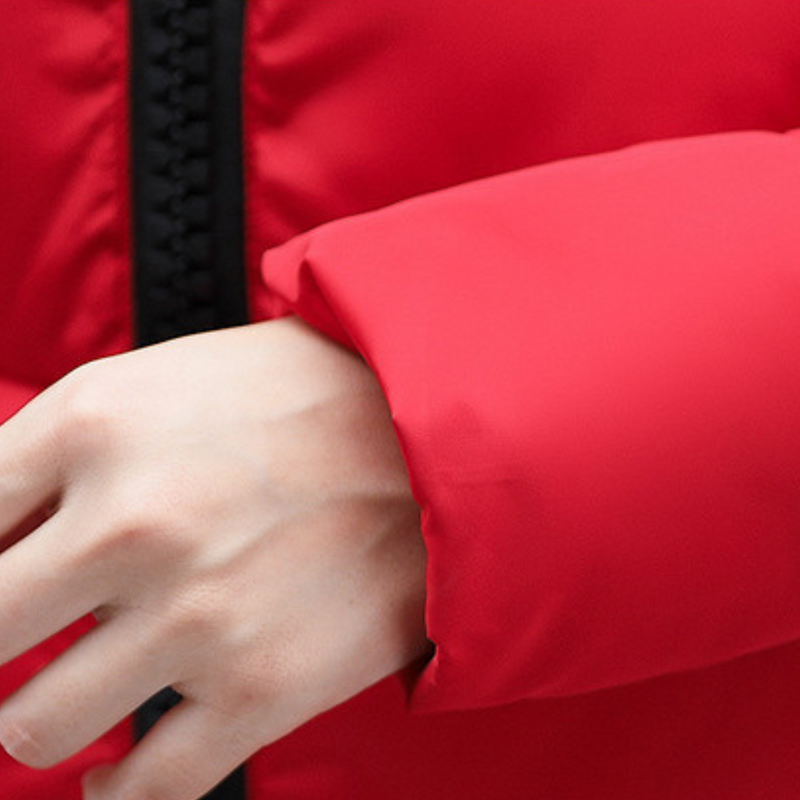Warm Women's Puffer Jacket with Hood - Livia