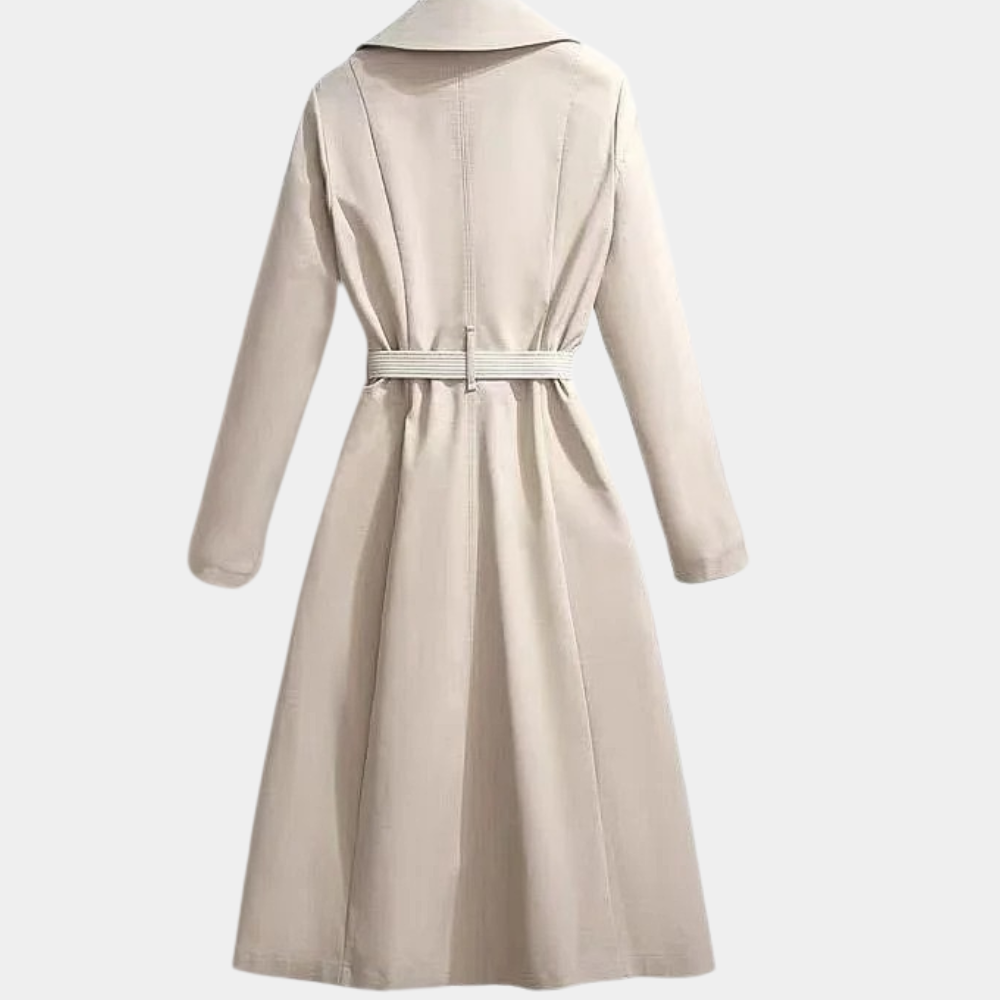 Stylish Women's Trench Coat with Belt - Noa