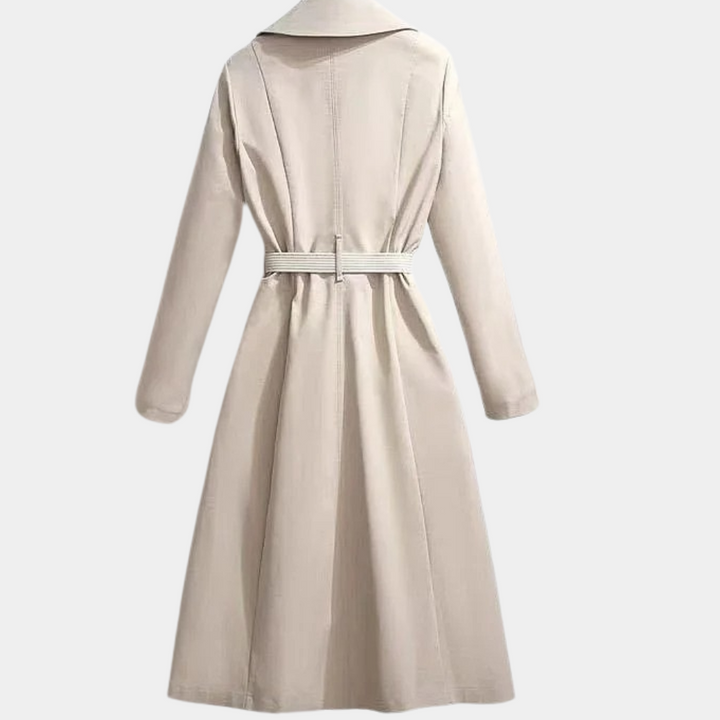 Stylish Women's Trench Coat with Belt - Noa