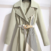Stylish Women's Trench Coat with Belt - Noa