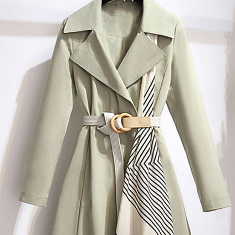Stylish Women's Trench Coat with Belt - Noa