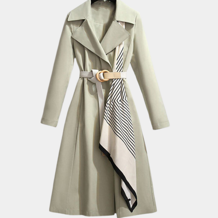 Stylish Women's Trench Coat with Belt - Noa