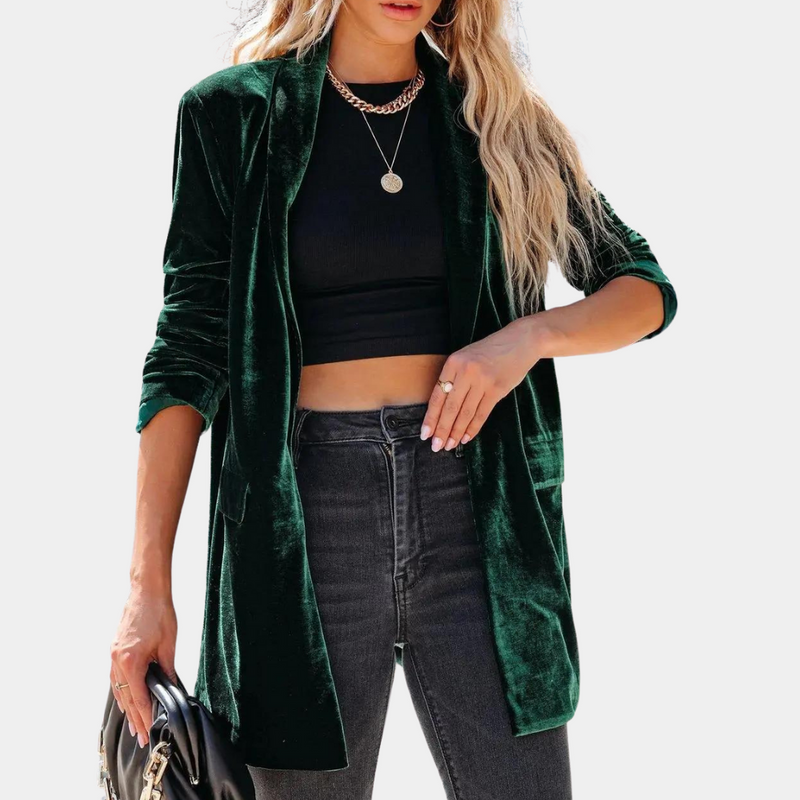 Velvet Women's Jacket with Luxurious Look - Celestine