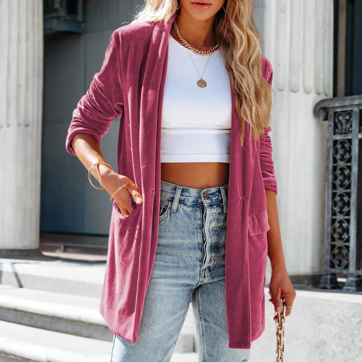 Velvet Women's Jacket with Luxurious Look - Celestine