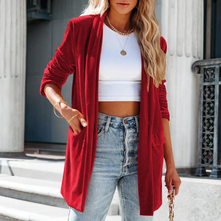 Velvet Women's Jacket with Luxurious Look - Celestine