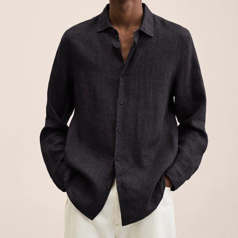 Men's linen shirt with long sleeves – Finn