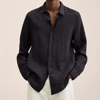 Men's linen shirt with long sleeves – Finn